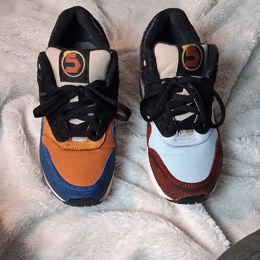 Nike Kids Sneakers - Bold Blue, Orange, and Red
